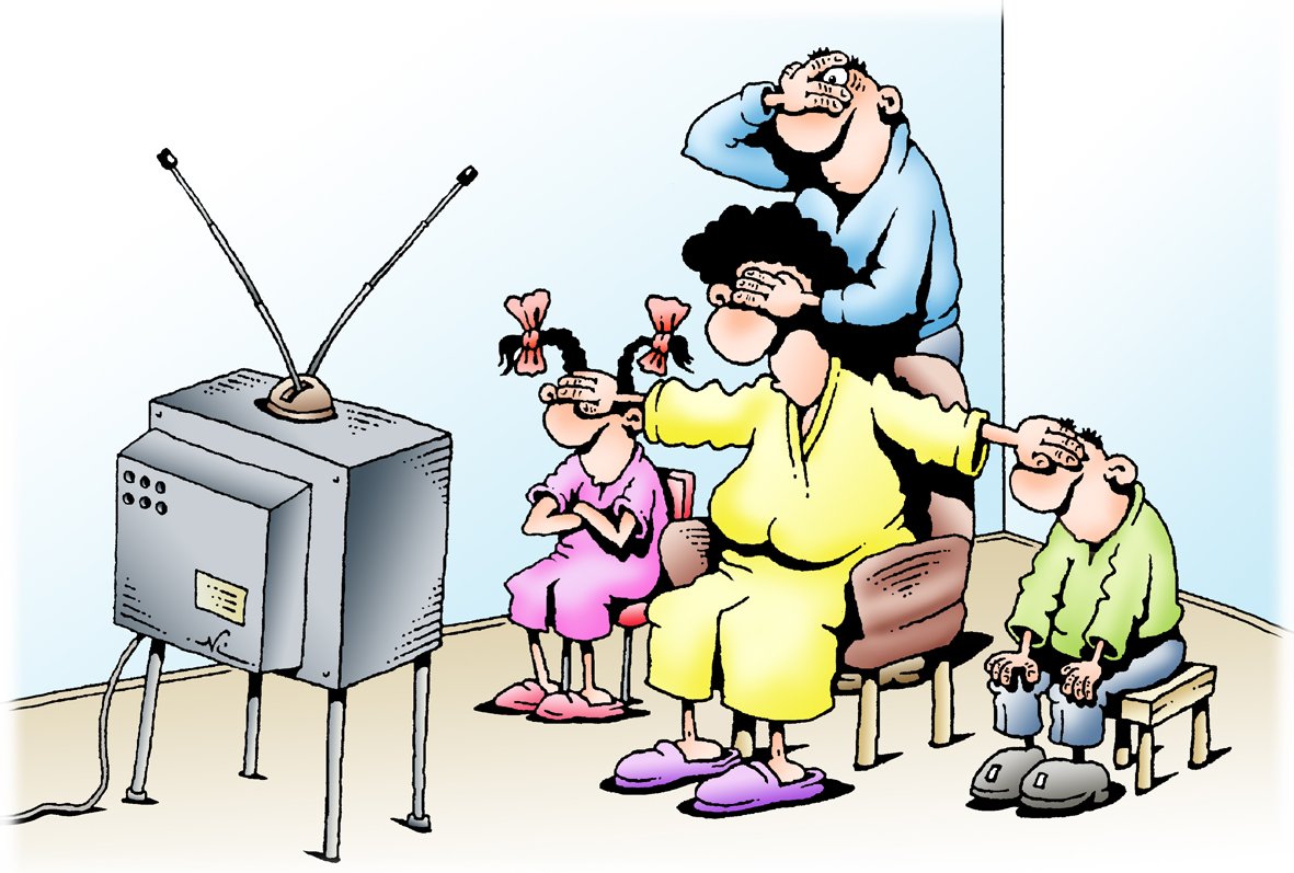 папа и просмотр ТВ
